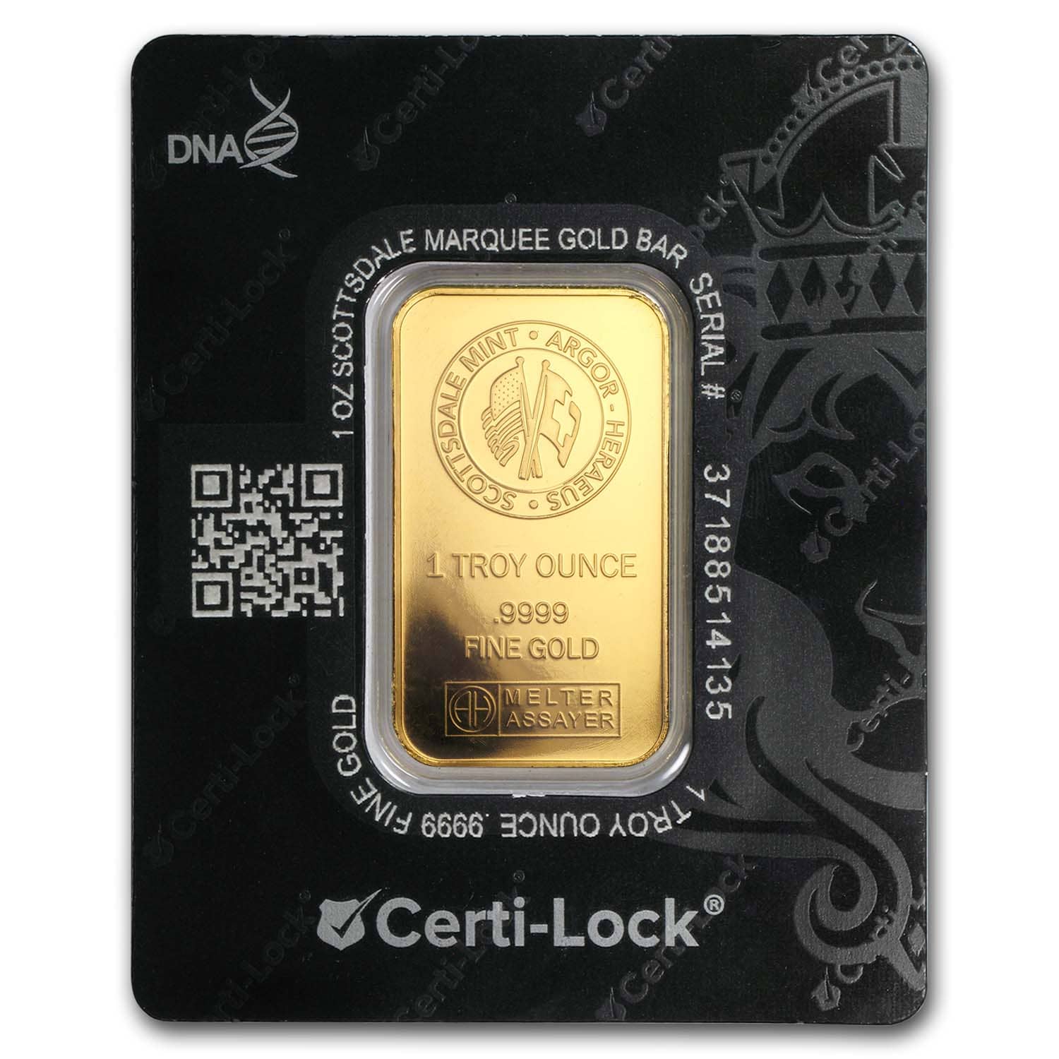 1 oz Gold Bar - Scottsdale Mint Certi-Lock® (Marquee, In Assay) | eBay